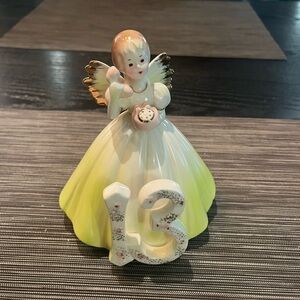 Josef Original 13 year Angel on Telephone Yellow and Green Dress!